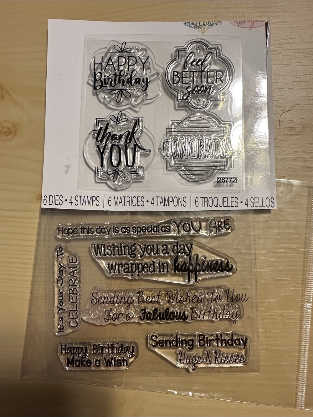 Clear Sentiment Stamps - Black
